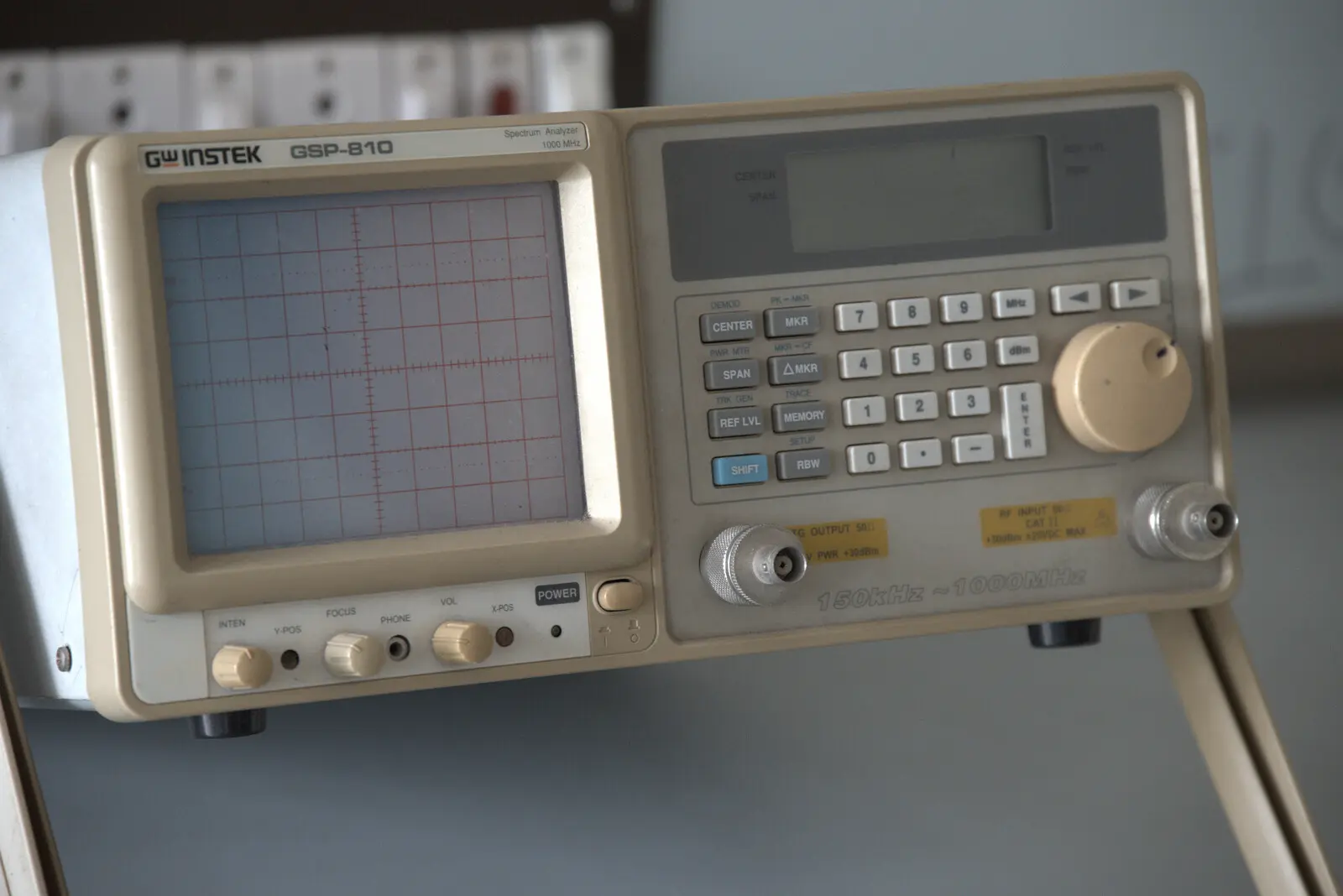 Spectrum/signal analyzer used for antenna and RF measurement in SVIST's Antenna Laboratory